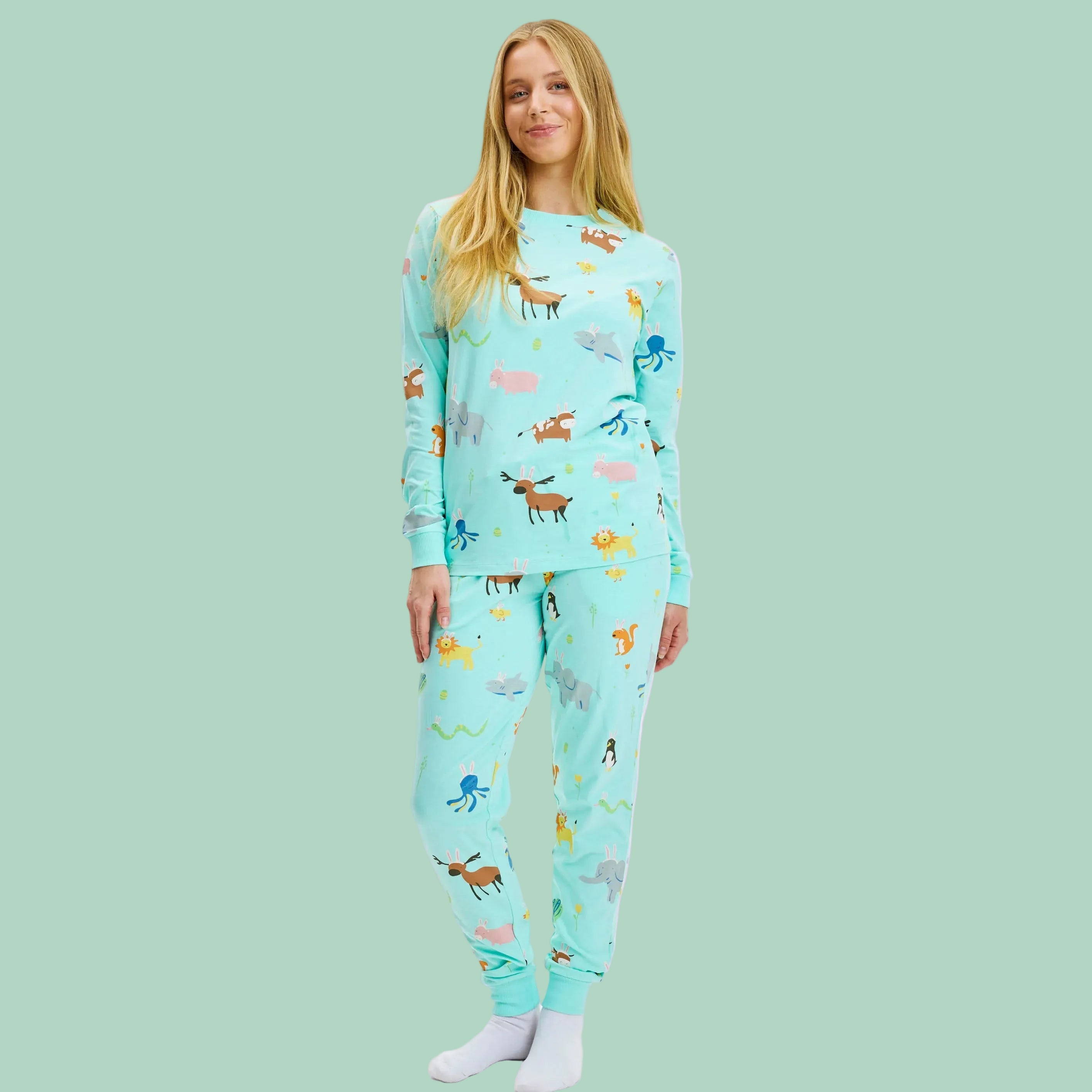 Falske kaniner pyjamas - Dame.